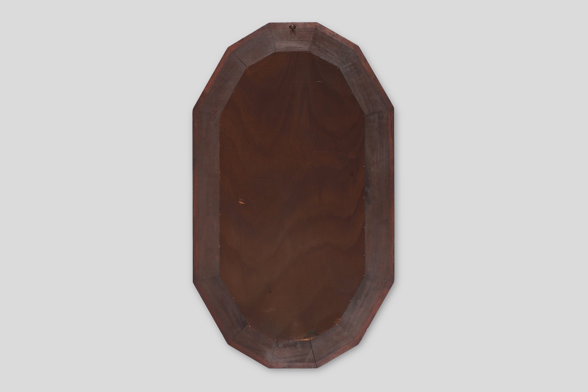 Large Octagonal Art Deco wall mirror in solid wood, Belgium ca. 1925thumbnail